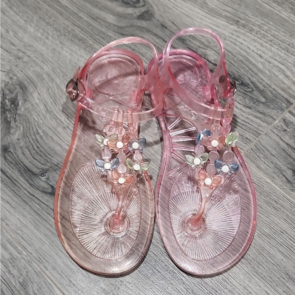 NWOT Butterfly Pink Jellie Sandals